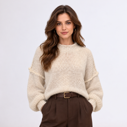 [MIXMUSE] Maglione Oversize In Maglia Morbida