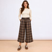 [MIXMUSE] Pantalone Tartan A Quadri Con Cintura In Vita