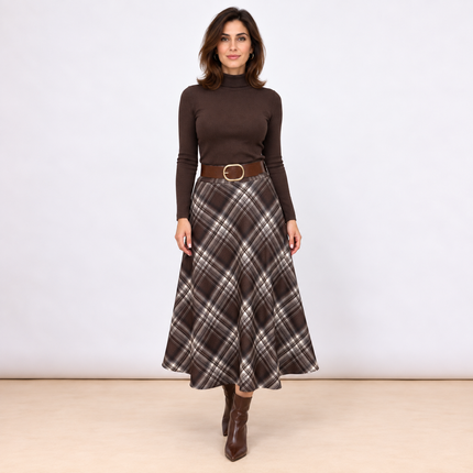 [MIXMUSE.COUTURE] Gonna Svasata Tartan Con Cintura