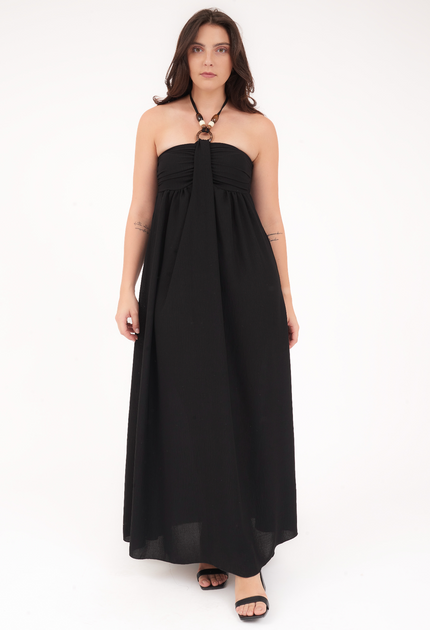 Abito Olivia, Lungo Con Collana Decorativa