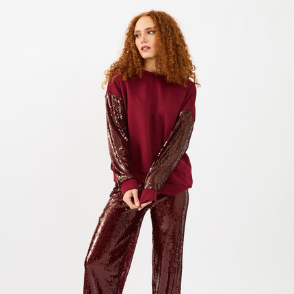 [MIXMUSE.NOHO] Completo Felpa E Pantaloni Paillettes