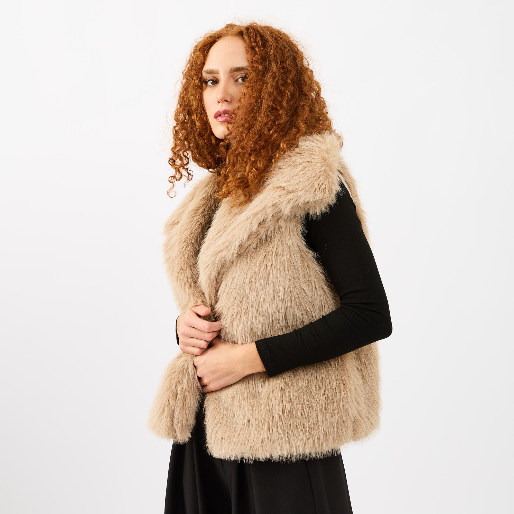 [MIXMUSE.NOHO] Gilet In Ecopelliccia