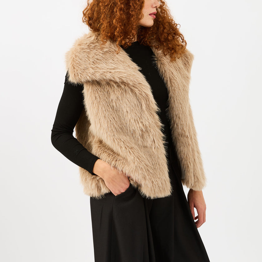 [MIXMUSE.NOHO] Gilet In Ecopelliccia