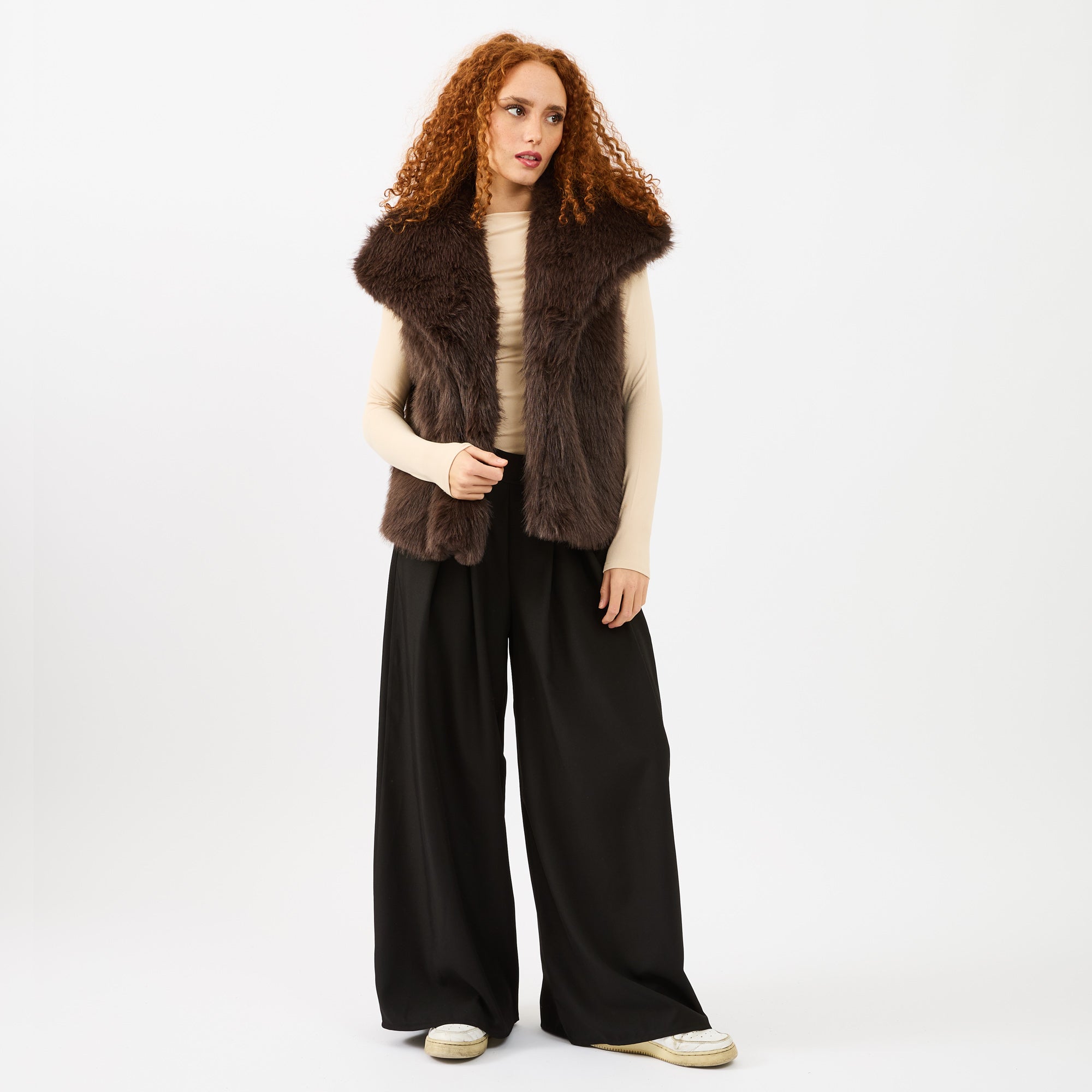 [MIXMUSE.NOHO] Gilet In Ecopelliccia