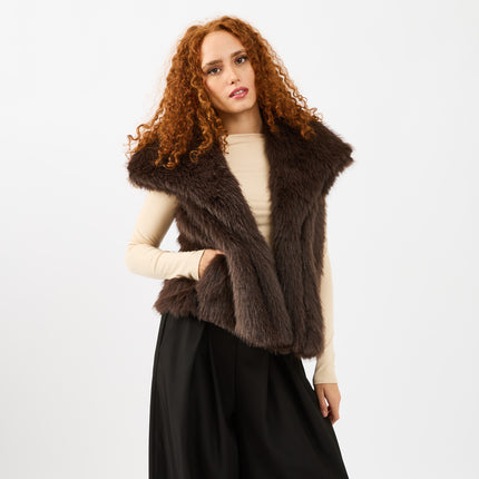 [MIXMUSE.NOHO] Gilet In Ecopelliccia