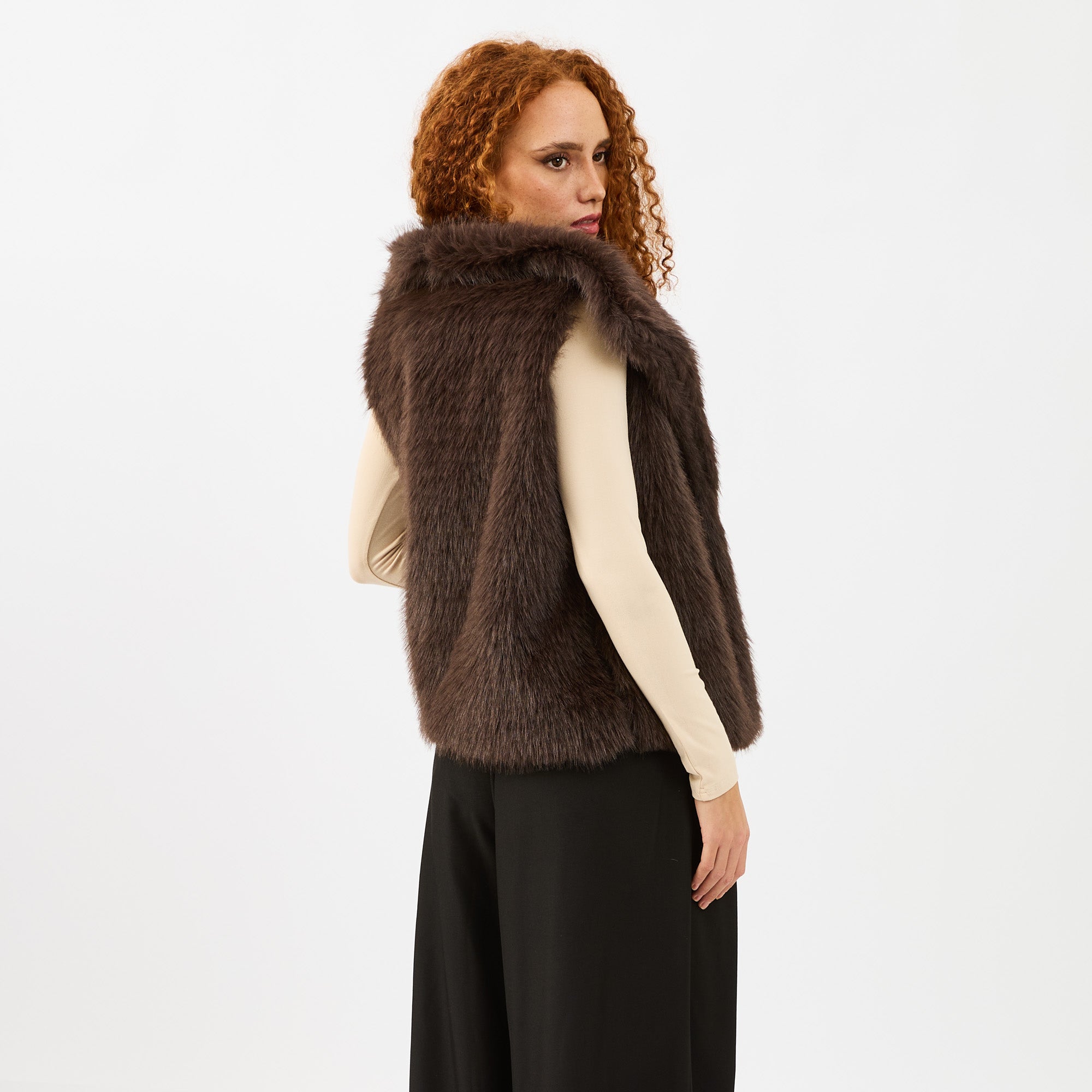 [MIXMUSE.NOHO] Gilet In Ecopelliccia
