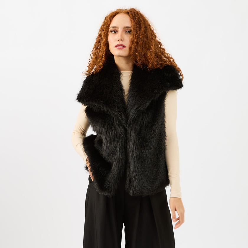 [MIXMUSE.NOHO] Gilet In Ecopelliccia