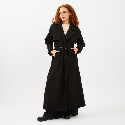 [MIXMUSE.COUTURE] Cappotto Lungo Con Cintura In Vita