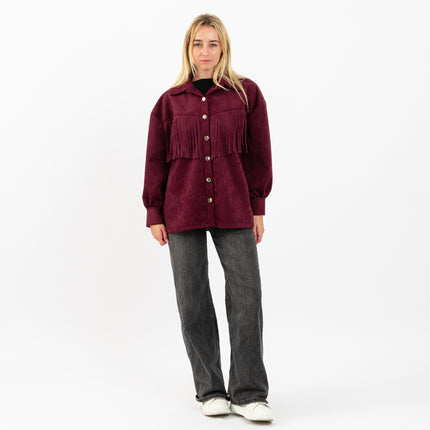 [MIXMUSE.NOHO] Giacca Con Frange In Camoscio Sintetico