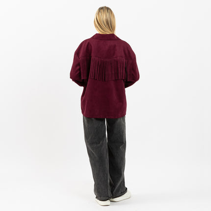 [MIXMUSE.NOHO] Giacca Con Frange In Camoscio Sintetico