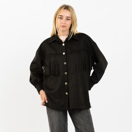 [MIXMUSE.NOHO] Giacca Con Frange In Camoscio Sintetico