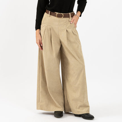 [MIXMUSE.NOHO] Pantaloni Dea in Velluto a Coste con Cintura