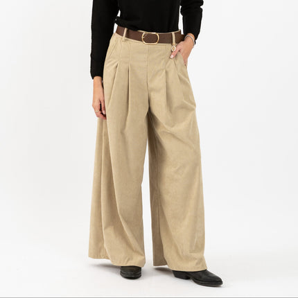 [MIXMUSE.NOHO] Pantaloni Dea in Velluto a Coste con Cintura