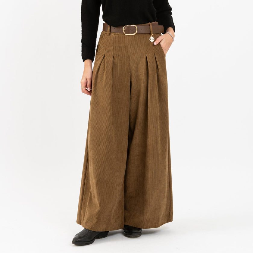 [MIXMUSE.NOHO] Pantaloni Dea in Velluto a Coste con Cintura