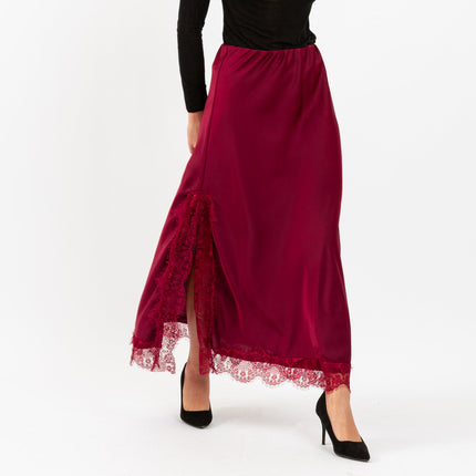 [MIXMUSE.COUTURE] Gonna Lunga in Raso con Pizzo