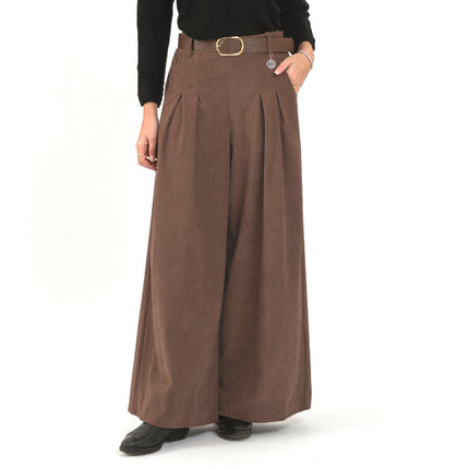 [MIXMUSE.NOHO] Pantaloni Dea in Velluto a Coste con Cintura