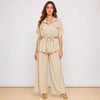 [MIXMUSE] Capri, Completo Camicia Con Coulisse In Vita E Pantalone Coordinato