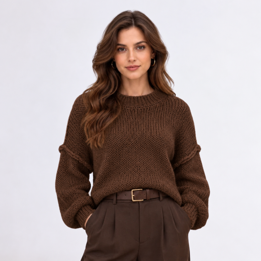 [MIXMUSE] Maglione Oversize In Maglia Morbida