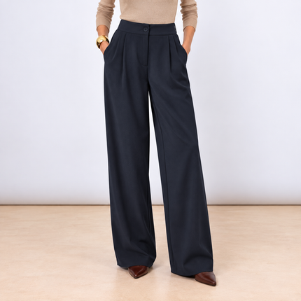 [MIXMUSE] Priscilla, Pantalone Con Pinces E Vita Elasticizzata
