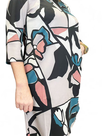 [MIXMUSE.COUTURE] Abito a fantasia geometrica - Made in Italy