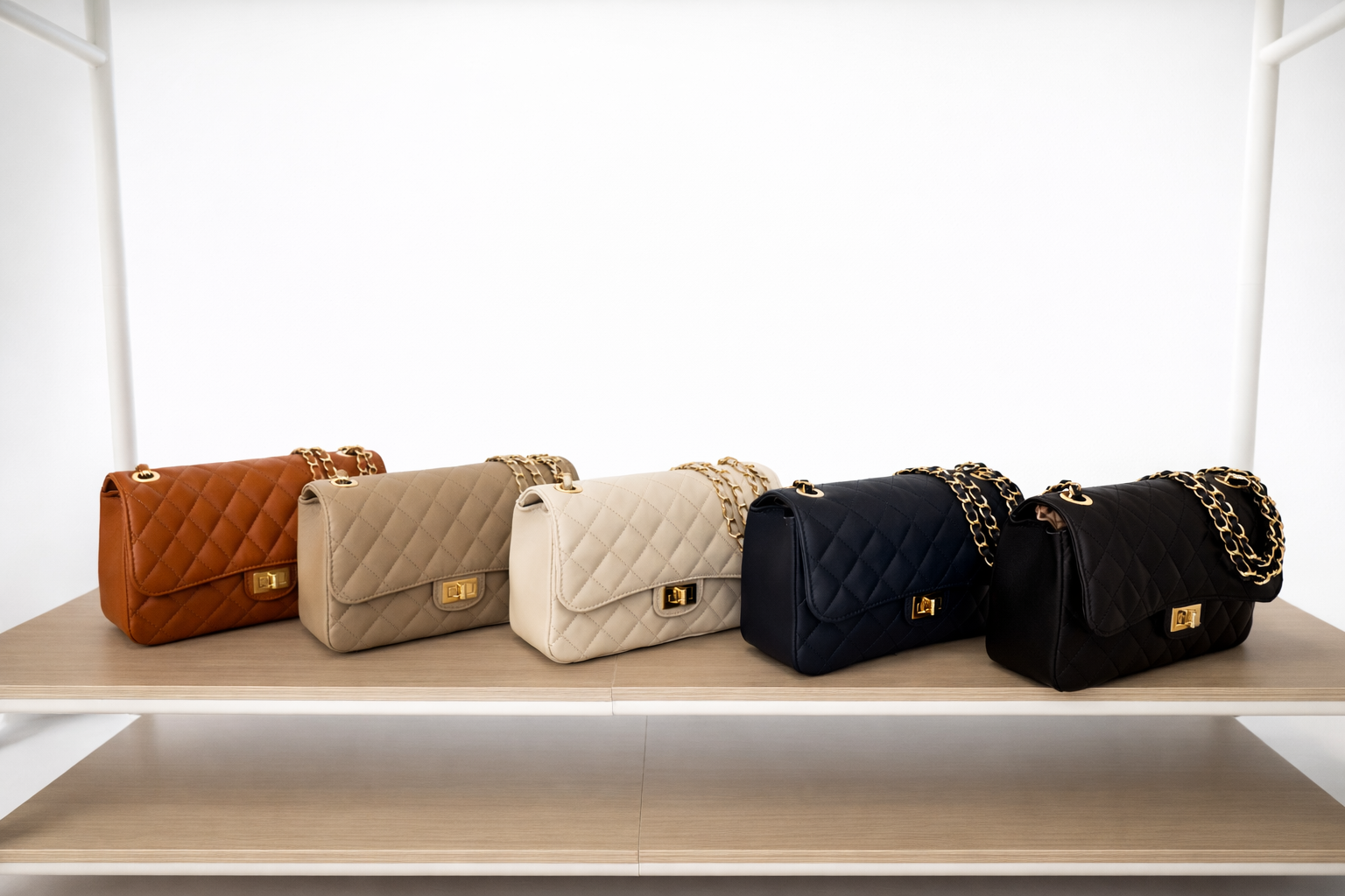 [MIXMUSE.COUTURE] Paris, Borsa A Spalla In Vera Pelle Trapuntata