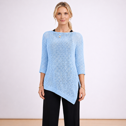 [MIXMUSE.NOHO] Noa, Maglia Traforata Con Taglio Asimmetrico