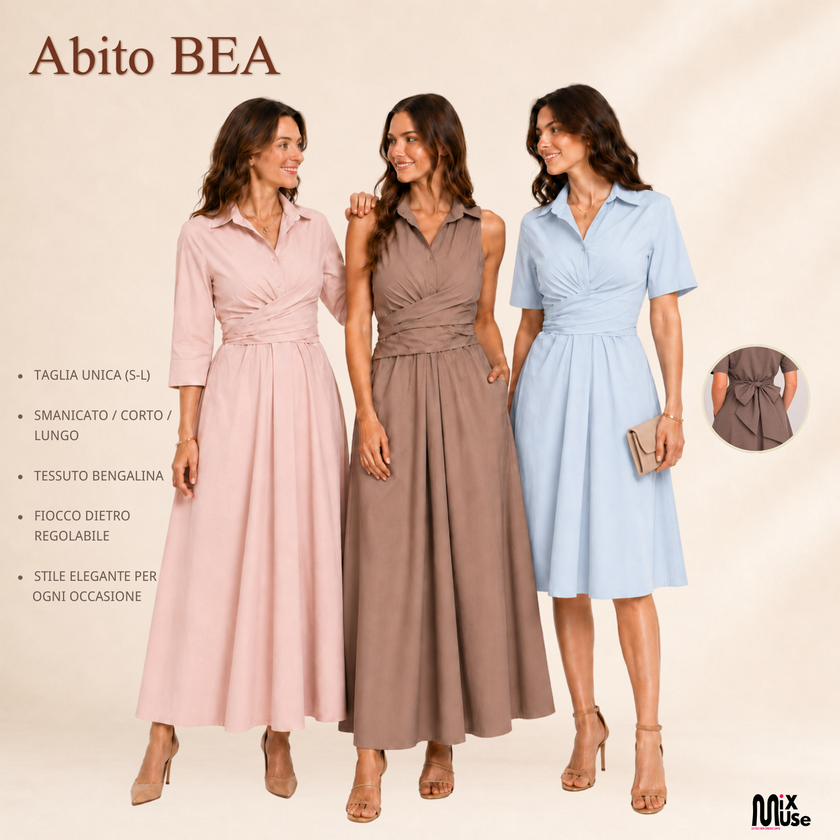 [MIXMUSE.NOHO] Bea, Vestito Con Laccio In Vita