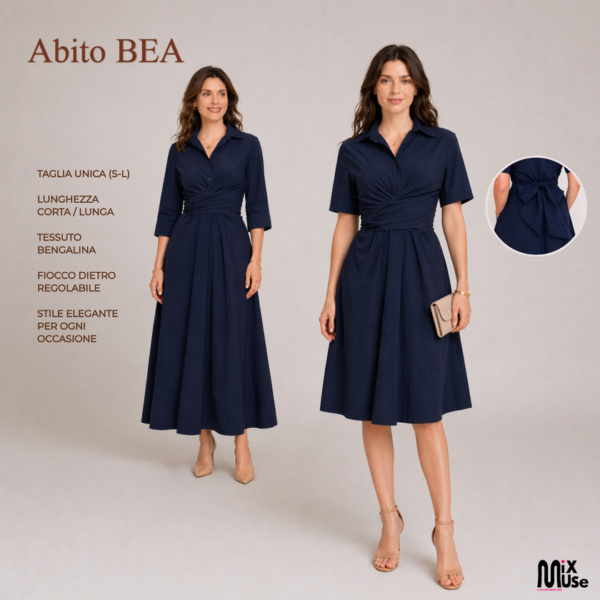 [MIXMUSE.NOHO] Bea, Vestito Con Laccio In Vita