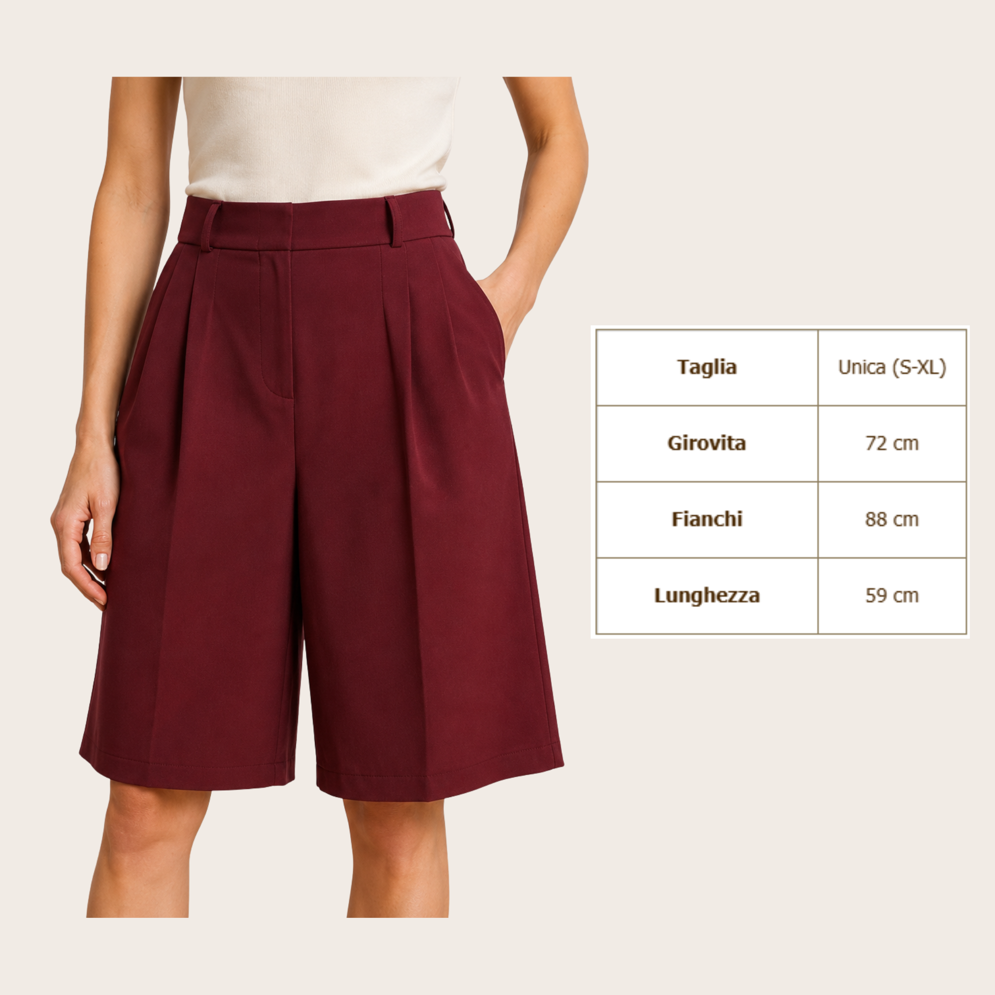 [MIXMUSE.COUTURE] Bon Ton, Bermuda Con Pince