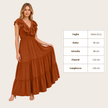 [MIXMUSE.NOHO] Carmen, Vestito Lungo Con Balze E Volant Sullo Scollo A V