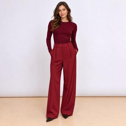 [MIXMUSE] Pantalone Elasticizzato Con Pinces