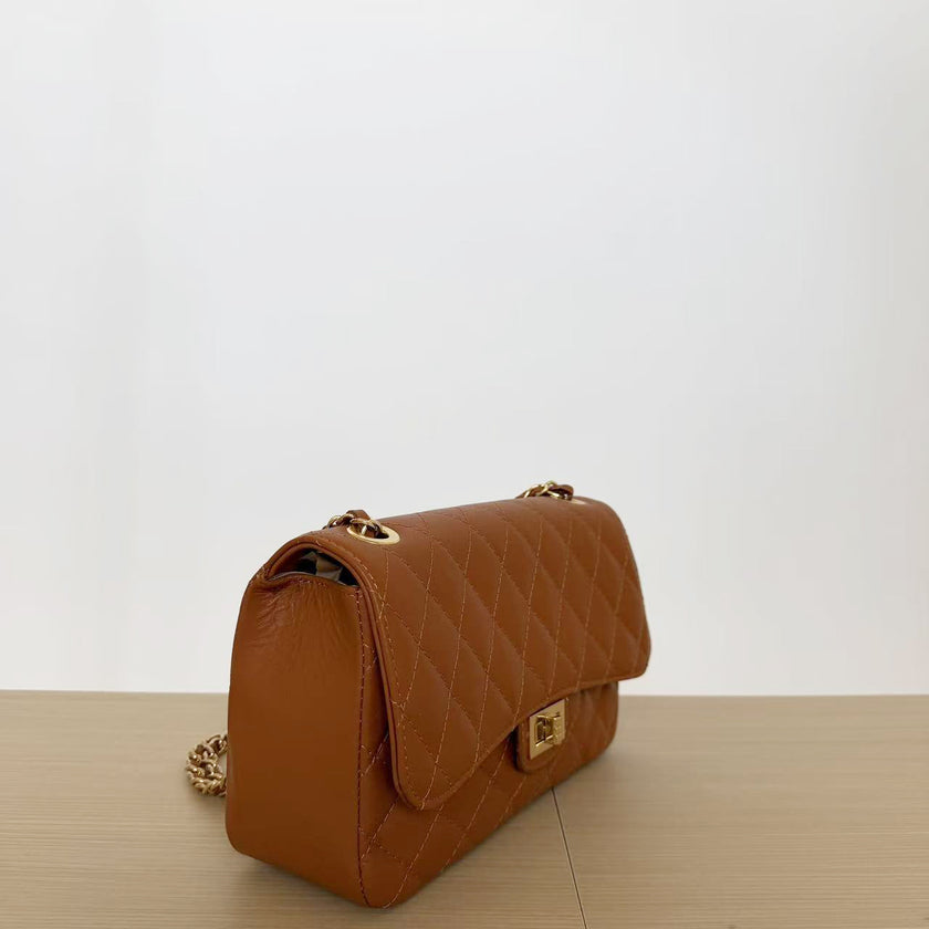 [MIXMUSE.COUTURE] Paris, Borsa A Spalla In Vera Pelle Trapuntata