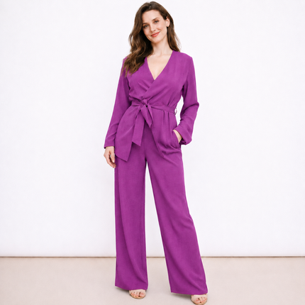 [MIXMUSE.COUTURE] Spring, Completo Pantaloni E Maglia Incrociata