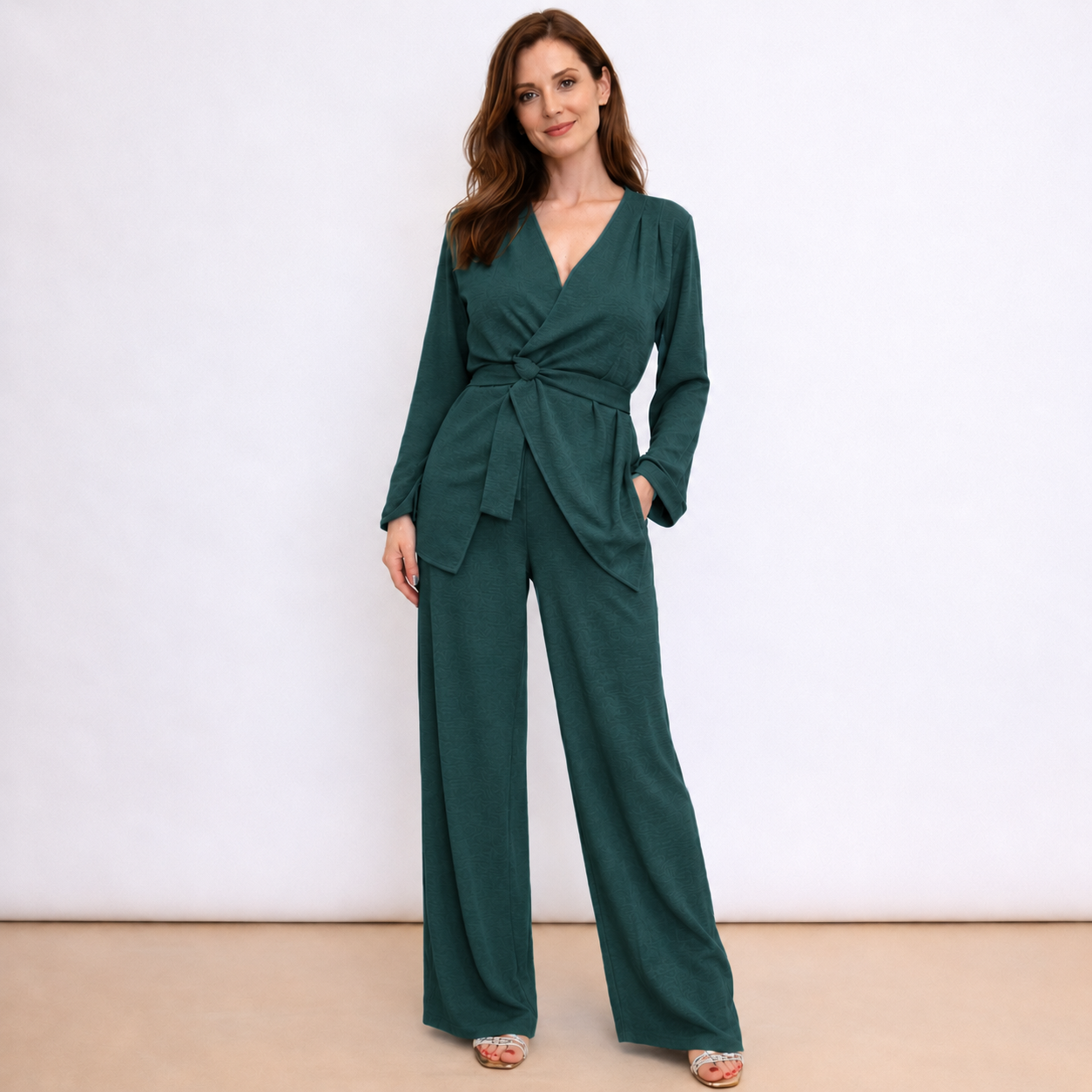 [MIXMUSE.COUTURE] Spring, Completo Pantaloni E Maglia Incrociata