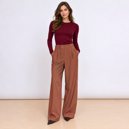 [MIXMUSE] Pantalone Elasticizzato Con Pinces