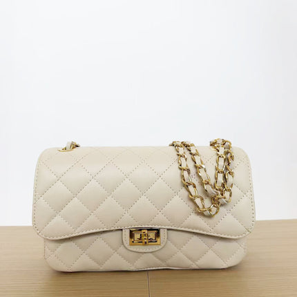 [MIXMUSE.COUTURE] Paris, Borsa A Spalla In Vera Pelle Trapuntata