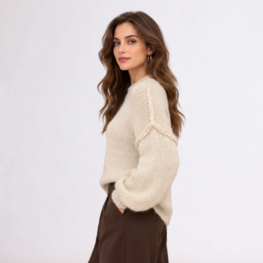 [MIXMUSE] Maglione Oversize In Maglia Morbida