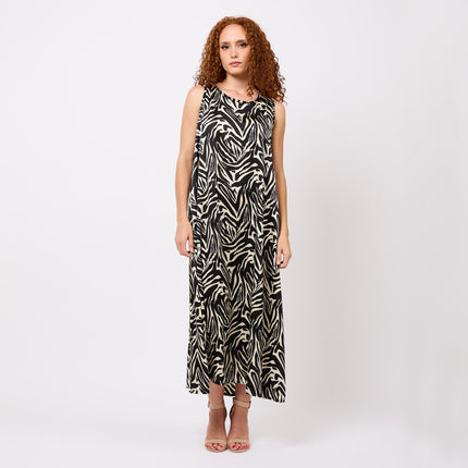 Abito stampa Animalier senza Maniche