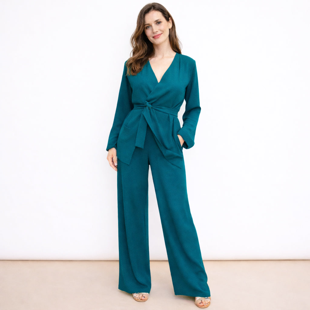 [MIXMUSE.COUTURE] Spring, Completo Pantaloni E Maglia Incrociata