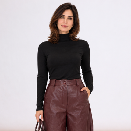 [MIXMUSE.COUTURE] Bermuda In Ecopelle E Tasche Laterali
